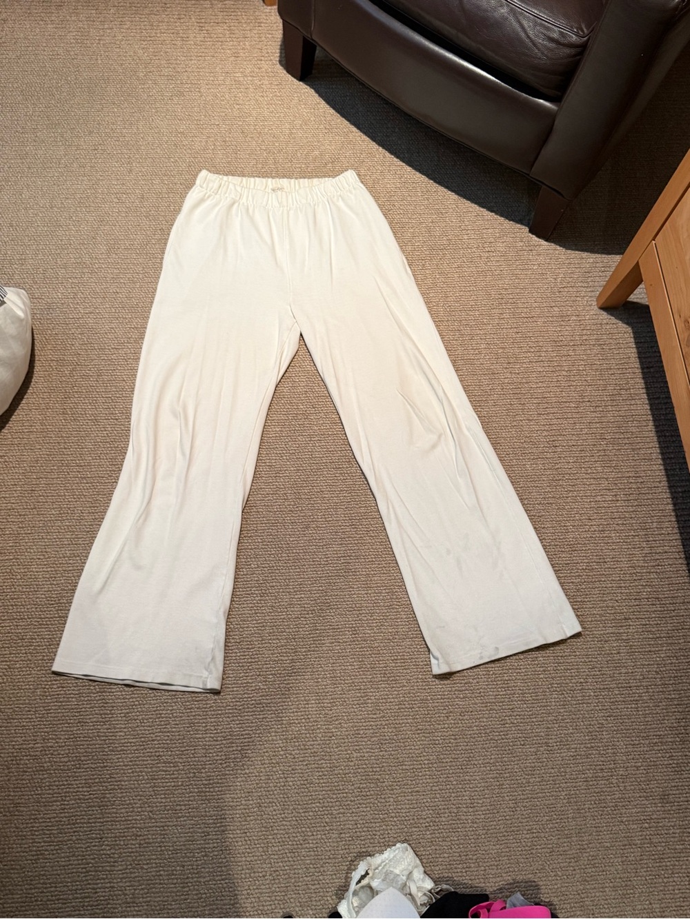 Brandy Melville / John Galt Wide Leg Cream Lounge Sweatpants / one size